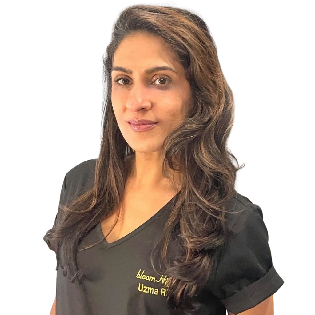 Uzma Zakir, RPh — licensed pharmacist and founder of BloomHigher